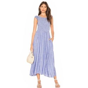 Free People Chambray Butterflies Midi Dress